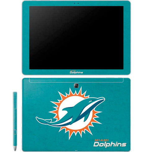 NFL Miami Dolphins Distressed- Aqua Galaxy Book 12in Skin